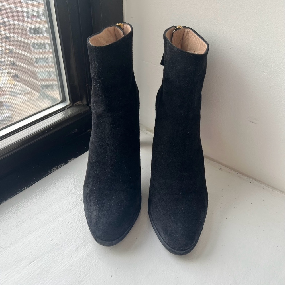 Stuart Weitzman Delphine Suede Booties - image 4